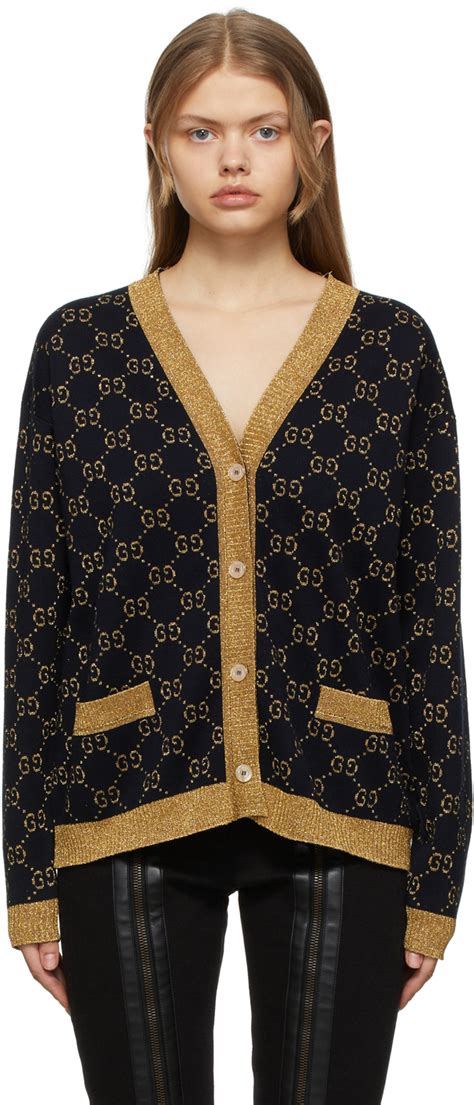 gucci cardigan navy|Gucci reversible cardigan.